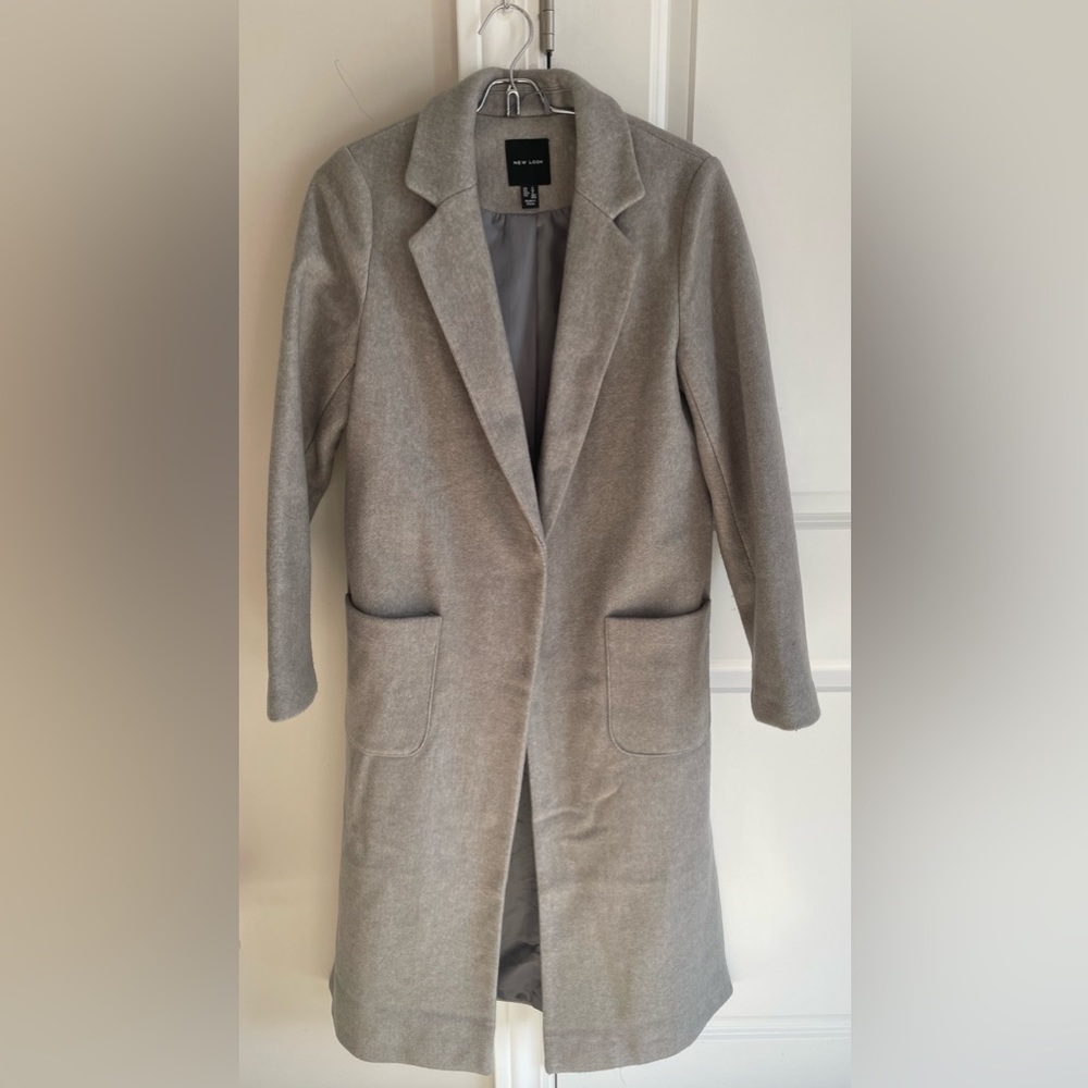 grey trench coat